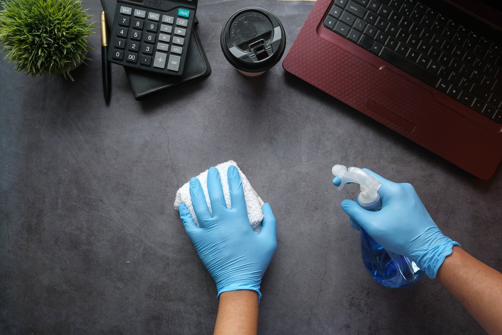 Cleaning in progress